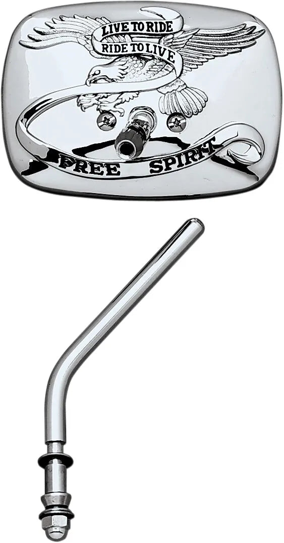 Emgo "Live To Ride" Custom Mirror For 1" Bars