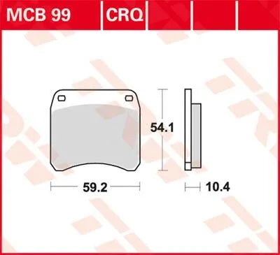 Trw Crq Series Carbon Race Brake Pads For Sport Motorcycles