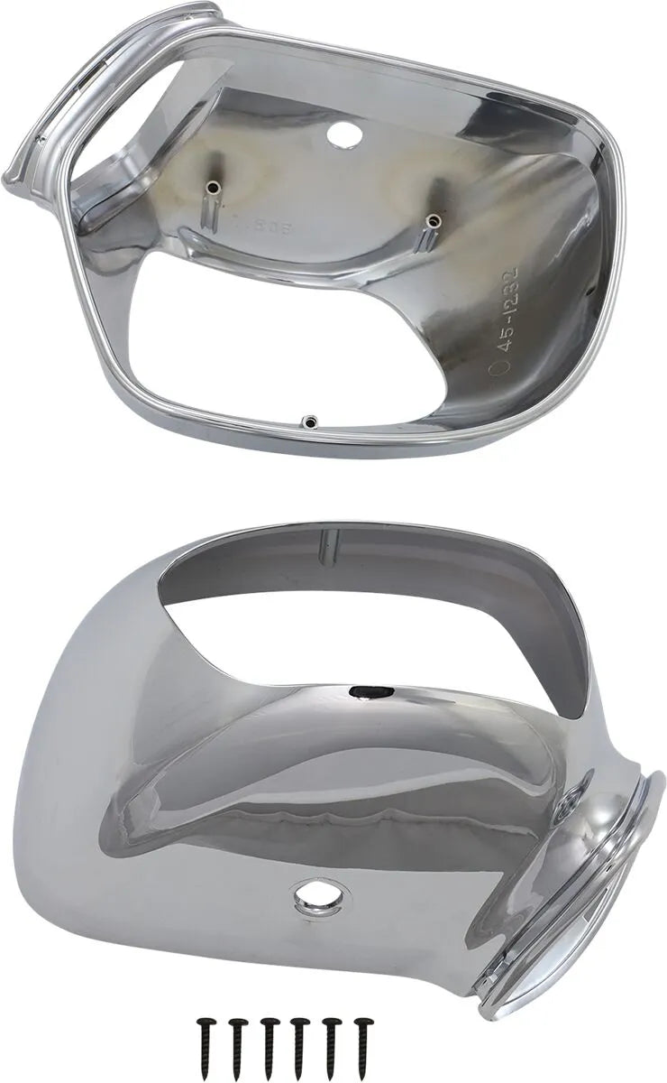 Parts Unlimited Mirror Housing - Chrome, Plastic