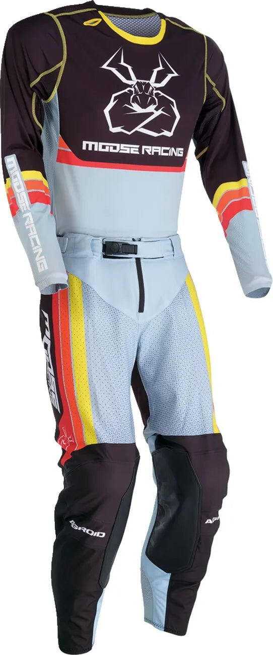 Moose Offroad Agroid Pants For Men - Black/Gray/Orange/Red/Yellow