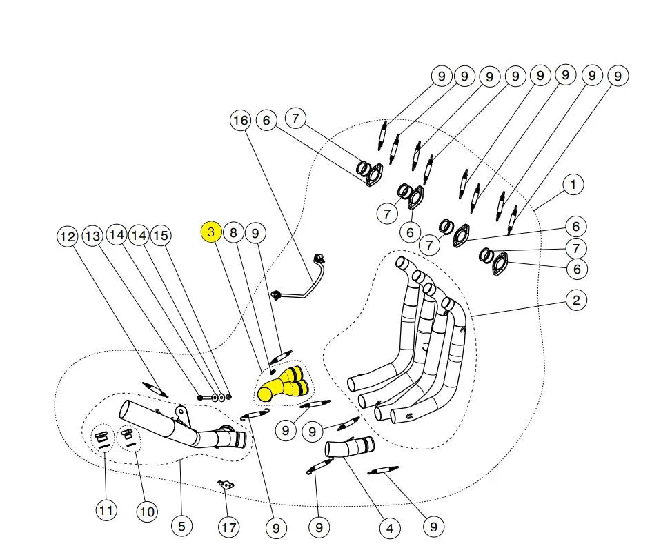 Akrapovic Collector For S1000rr 4-into-1 System