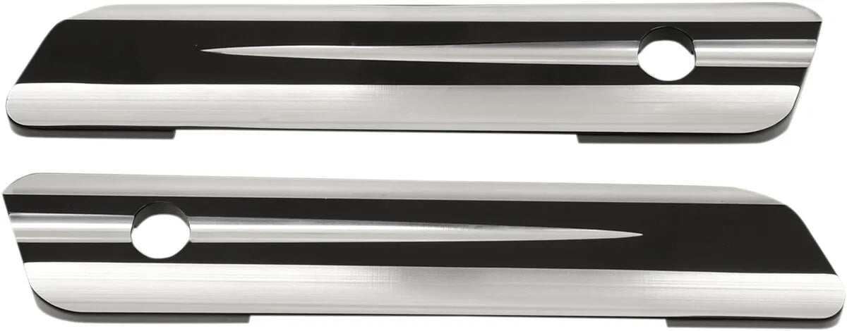 Drag Specialties Saddlebag Hinge Covers - Chrome/black