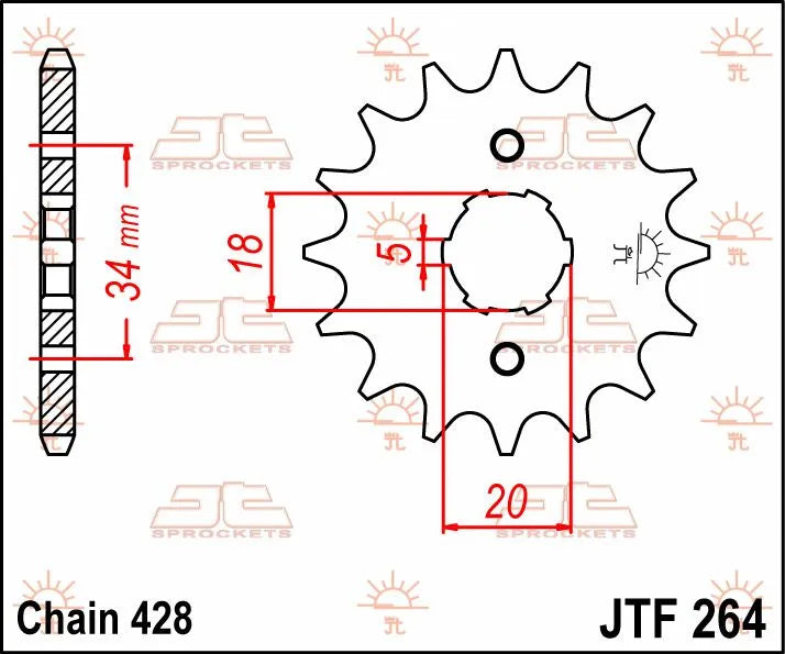 Jt Sprockets Front Sprocket - 16 Tooth