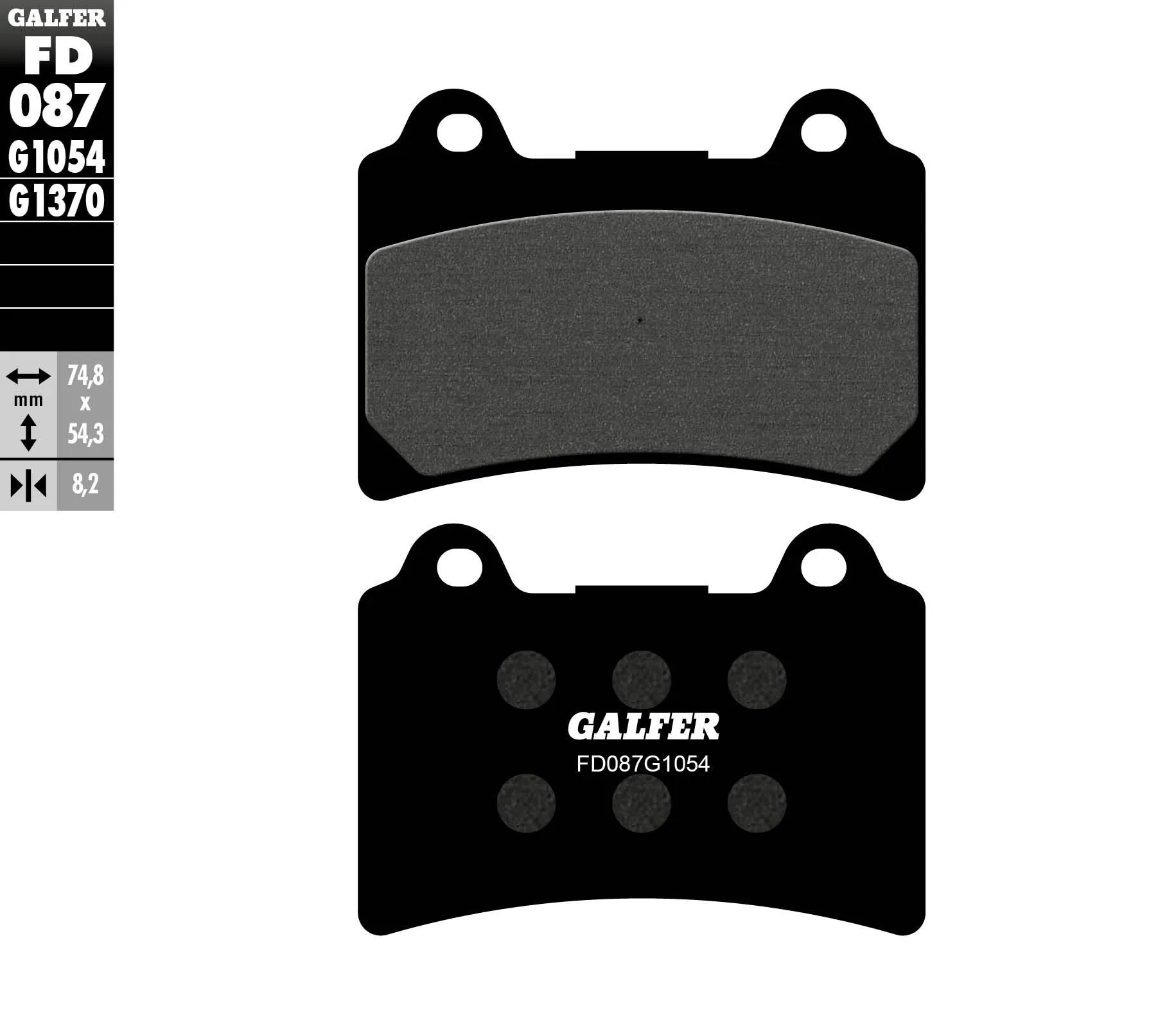 Galfer Semi-metallic Brake Pads For Oem Replacement