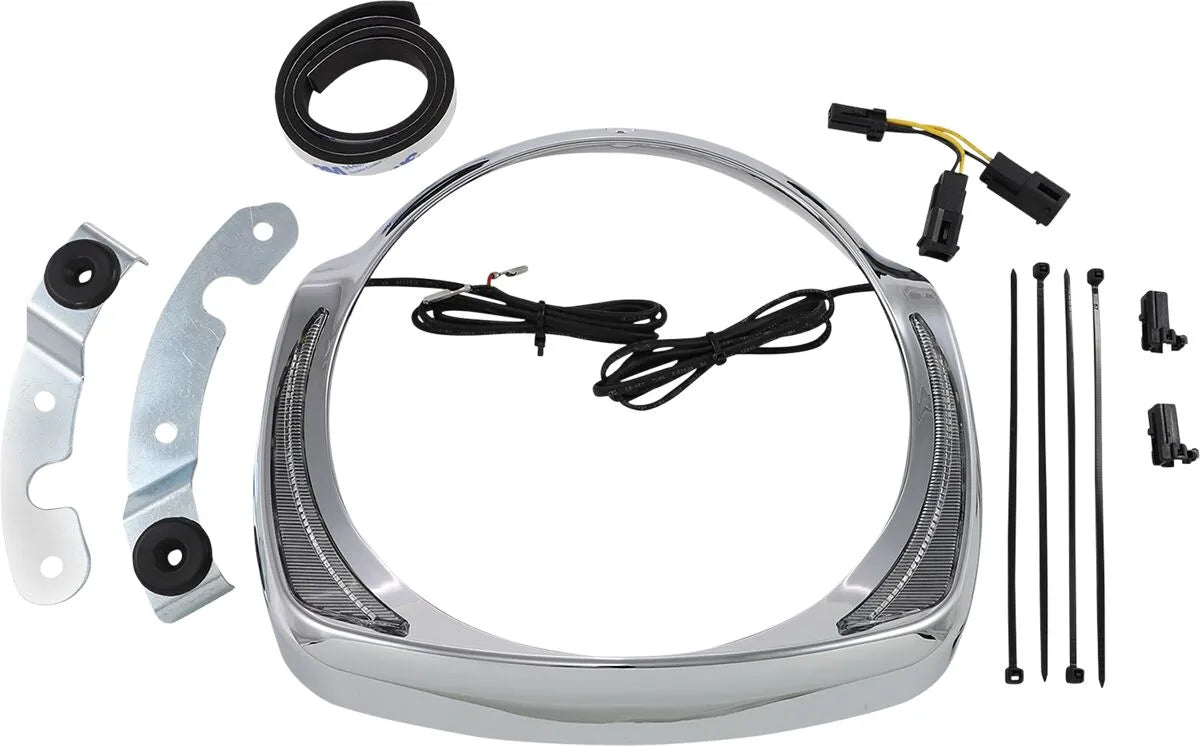 Ciro Fang® Headlight Bezels With White Led Running Lights