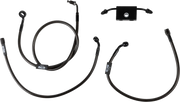La Choppers Midnight Braided Brake Line Kit With Abs