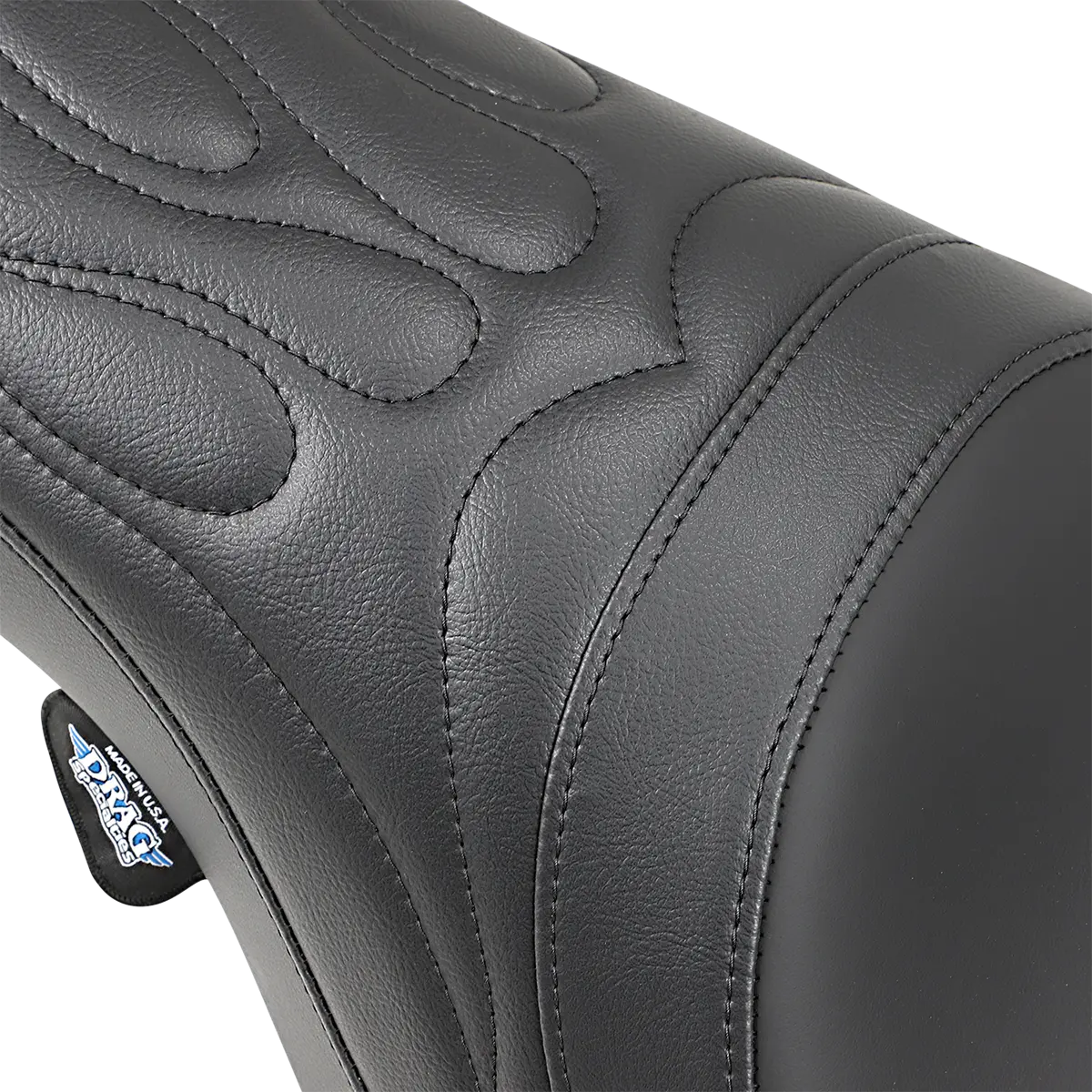 Drag Specialties Predator Seat - Black Flame Stitch