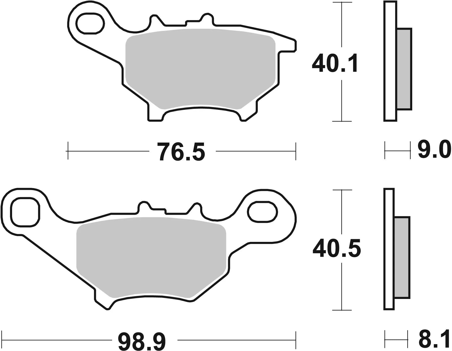 Sbs Hf Street Ceramic Brake Pads For Street Bikes