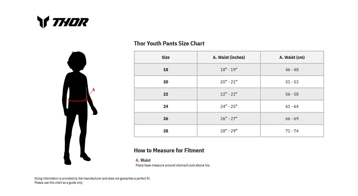 Thor Youth Launchmode Futura Racewear Pants - Black/Light Gray/Red/White