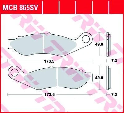Trw Sv Series Sintered Brake Pads For Front Brake