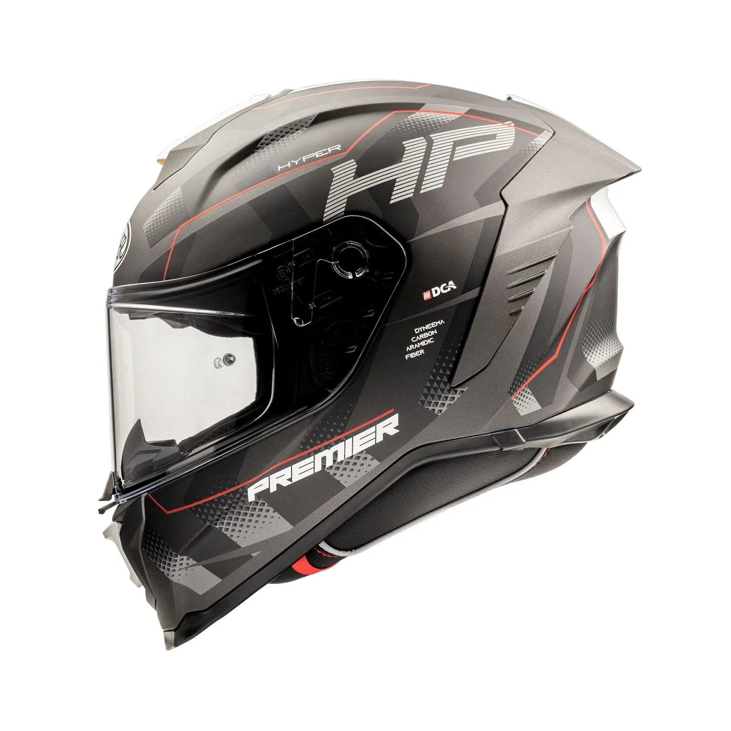 Premier Helmets Hyper Hp Gray/red/black Full Face Helmet