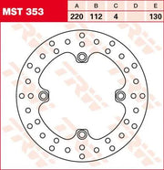Trw Round Fixed Brake Rotor 220mm-250mm