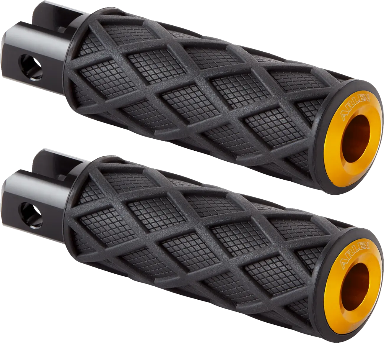 Arlen Ness Diamond Foot Pegs - Black/gold