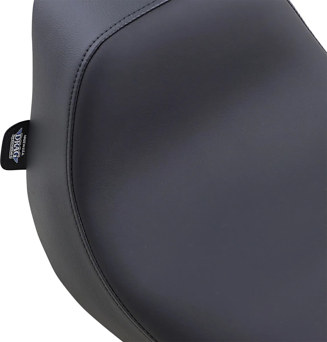 Drag Specialties Solo Seat - Black Leather Vinyl