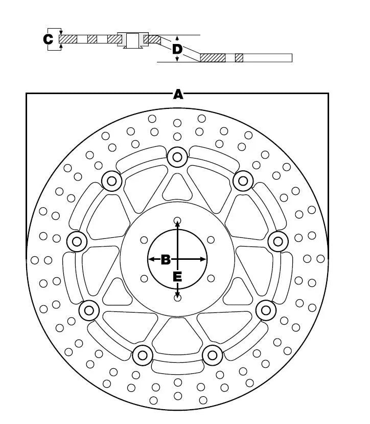 Trw Round Fixed Brake Rotor For Motorcycles