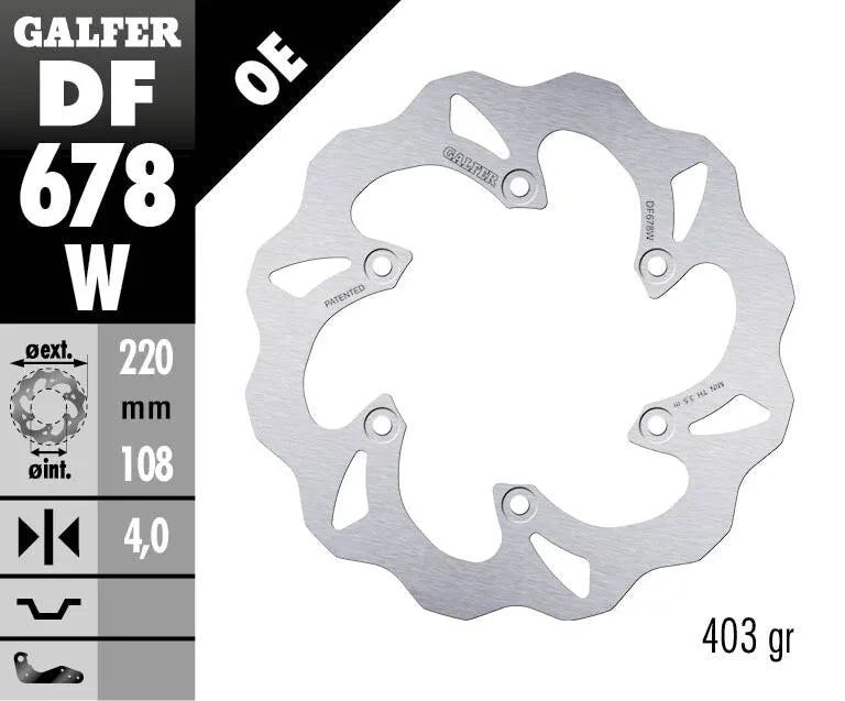 Galfer Wave Brake Rotor For Motorcycle