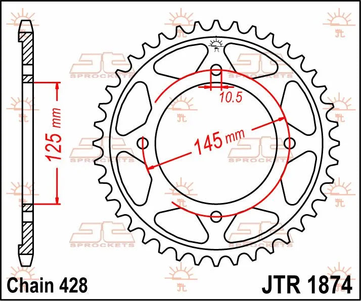 Jt Sprockets Steel Rear Sprocket 59t
