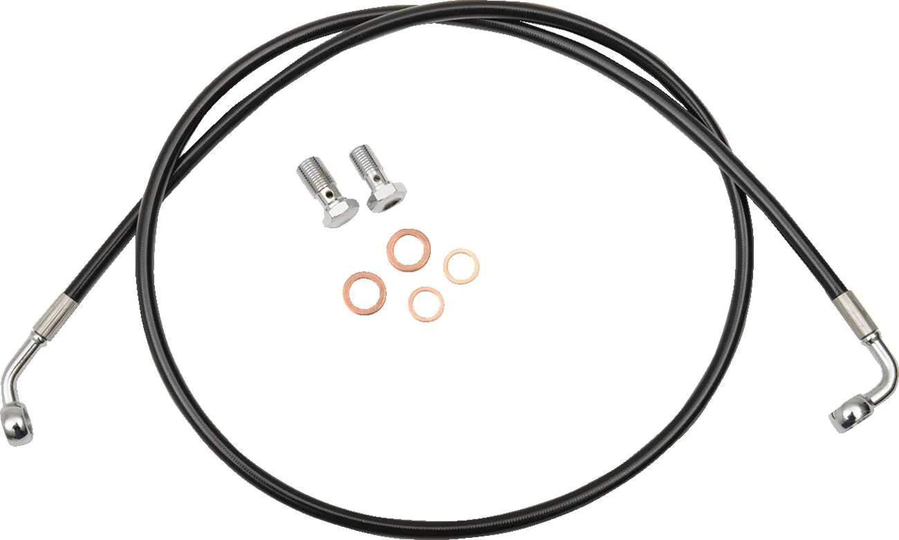 La Choppers Black Braided Brake Line Kit For Mini Ape Hangers