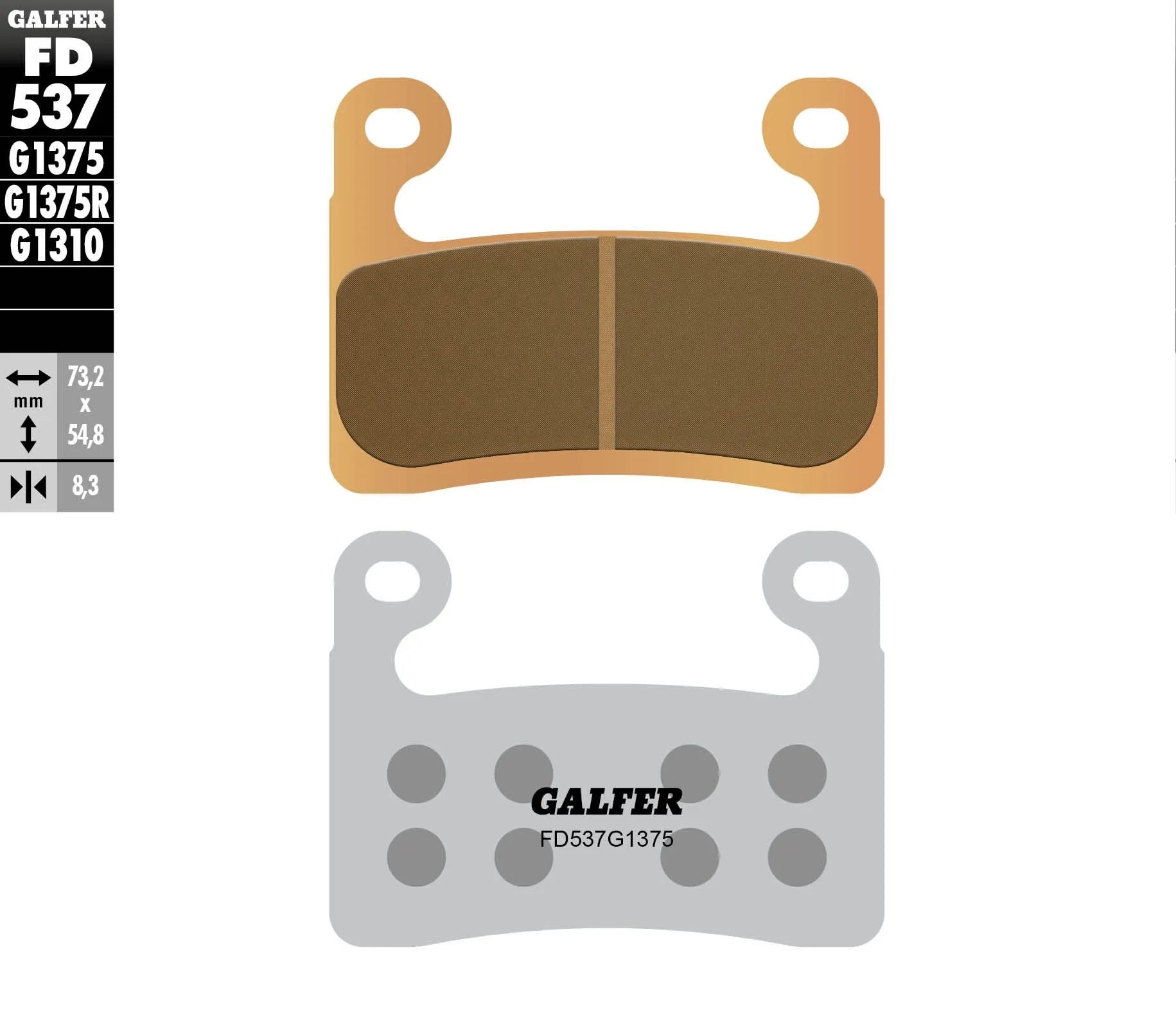 Galfer Hh Sintered Brake Pads For Motorcycle