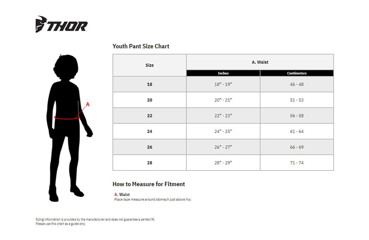 Thor Youth Launchmode Futura Racewear Pants - Black/Light Gray/Red/White