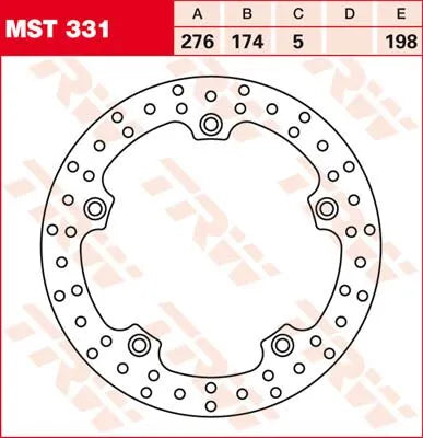 Trw Round Fixed Brake Rotor 250-299mm