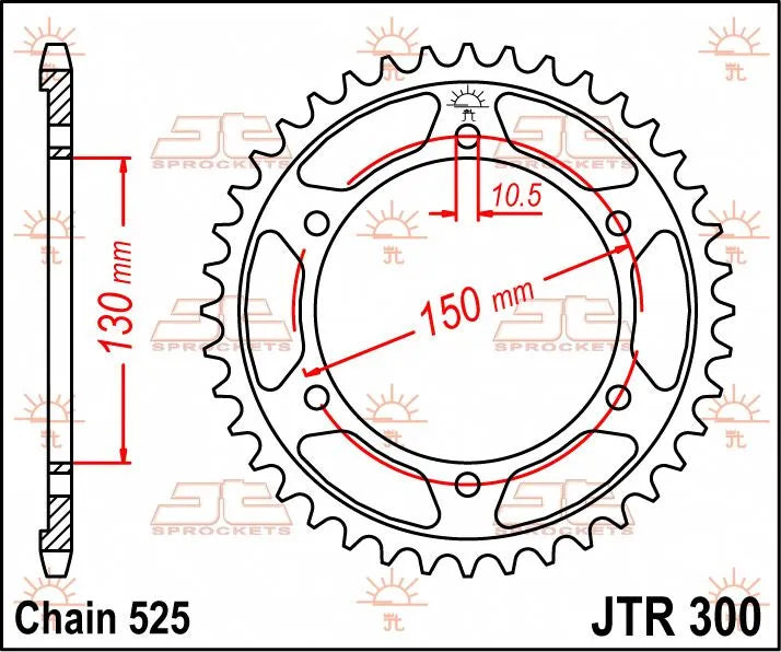 Jt Sprockets Steel Rear Sprocket - 525-48t
