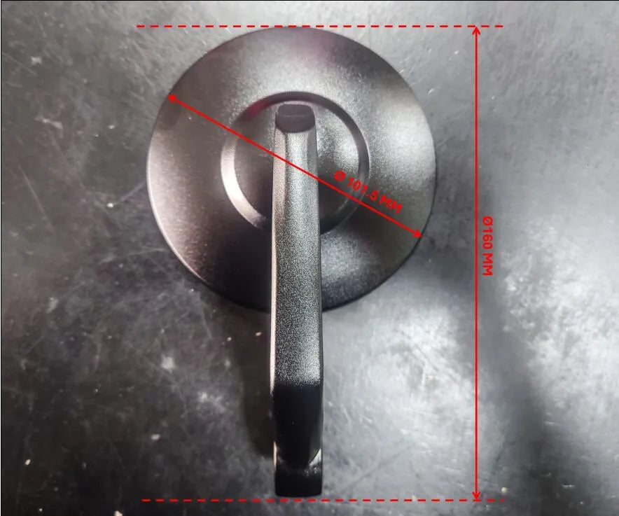 Parts Europe Handlebar End Mirror - Black Anodized Aluminum