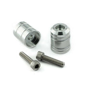 Pro Bolt Aluminium Bar Ends - Silver