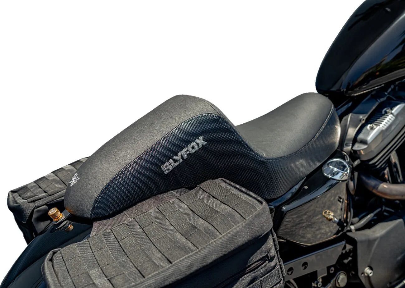 Slyfox Drifter Seat - Black Vinyl Motorcycle Seat