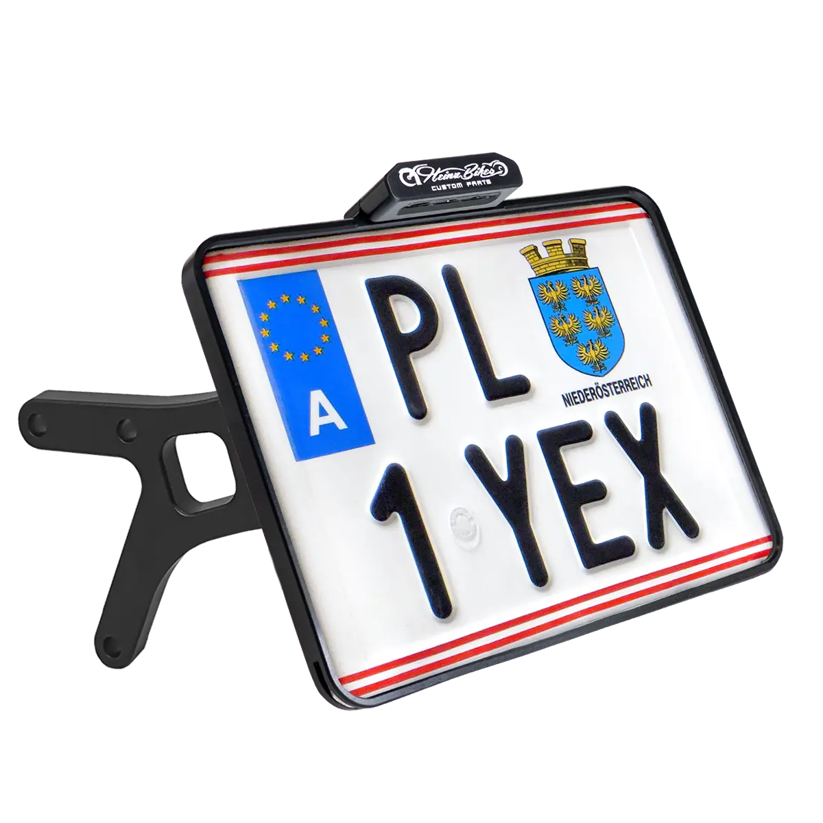 Heinz Bikes License Plate Side Mount For 3/4" Axles