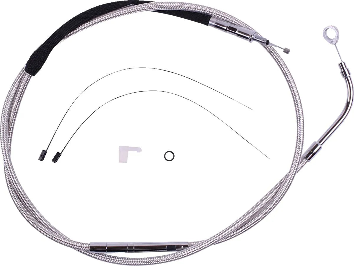 Magnum Shielding Polished Clutch Cable For Harley Davidson