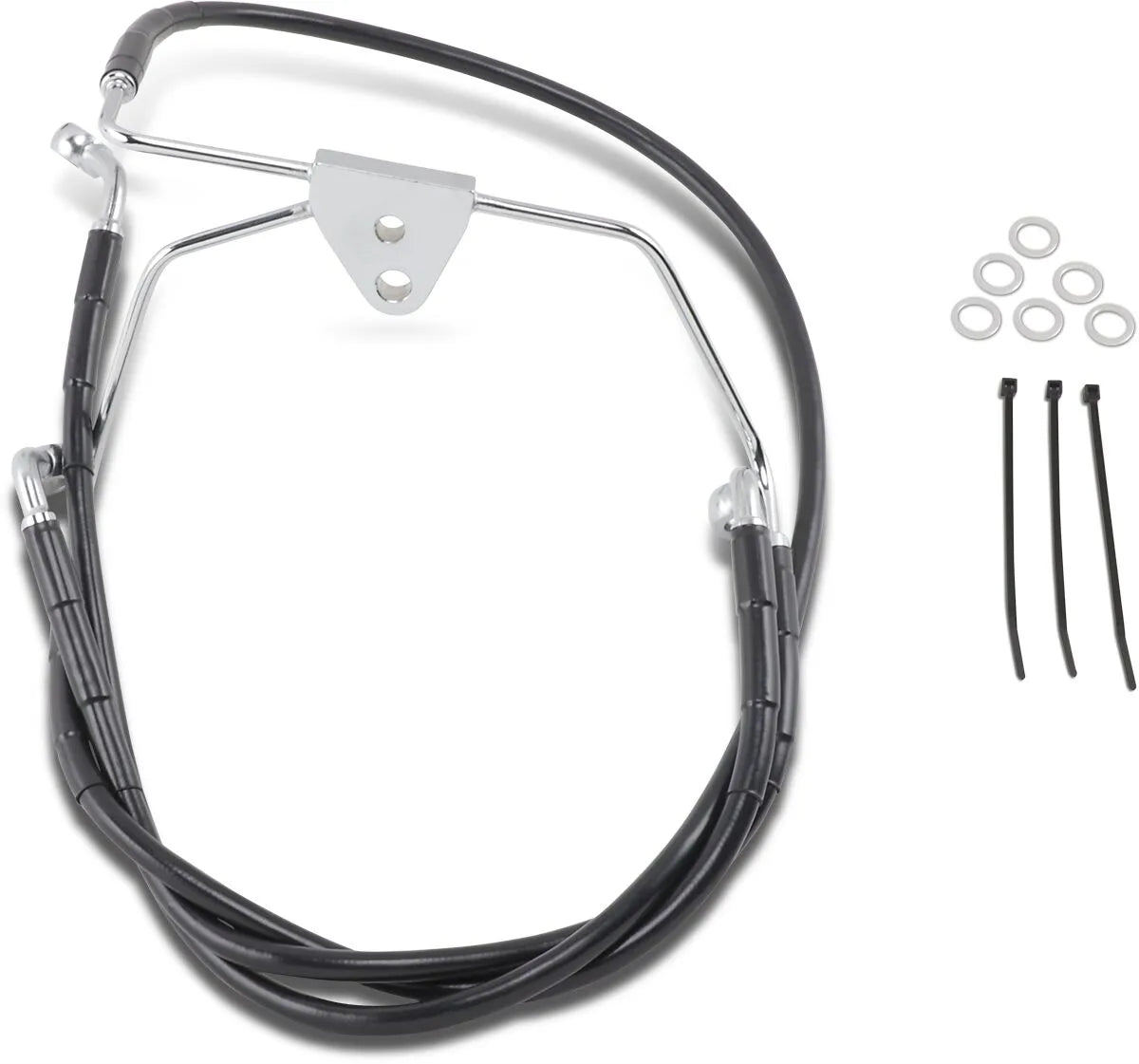 Drag Specialties Extended Black Vinyl Brake Line Kit