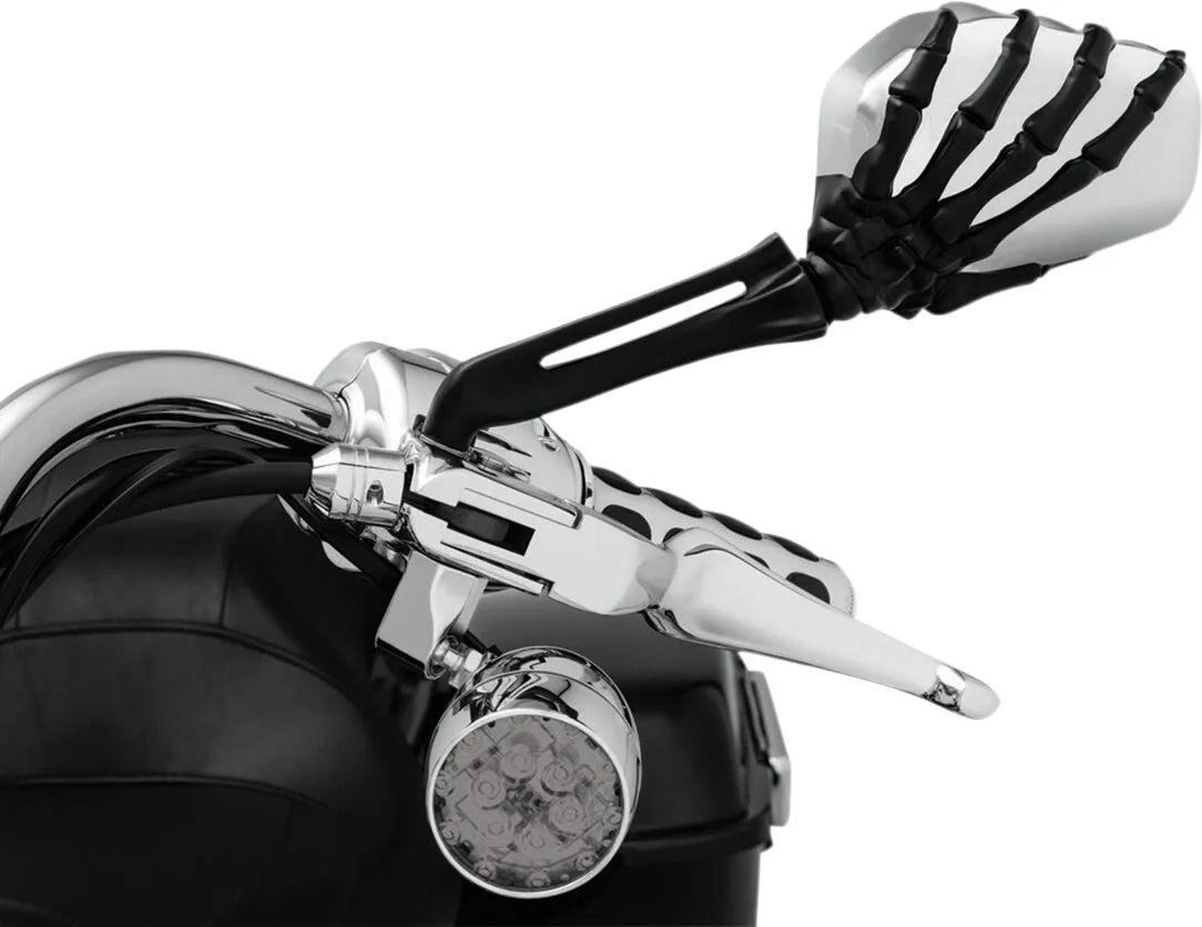 Kuryakyn Skeleton Hand Mirrors - Chrome/black