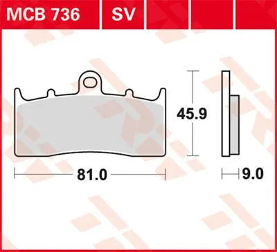 Trw Sv Series Sintered Brake Pads For Front Brake