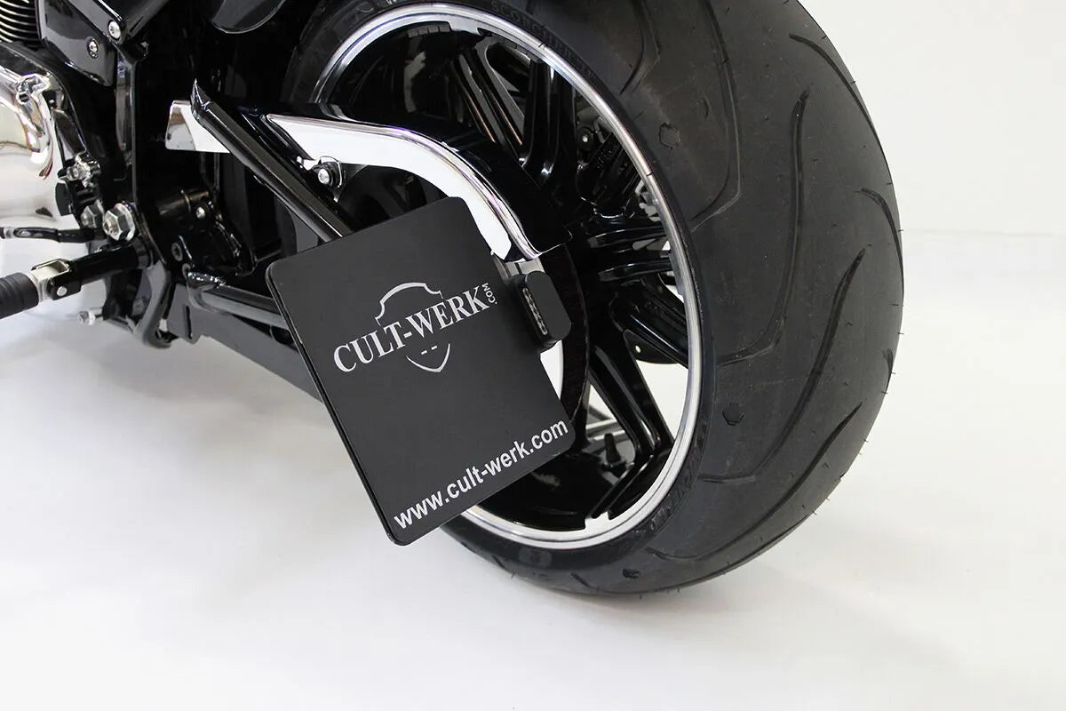 Cult Werk License Plate Holder - Black Steel