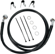 Drag Specialties Extended Black Vinyl Brake Line Kit