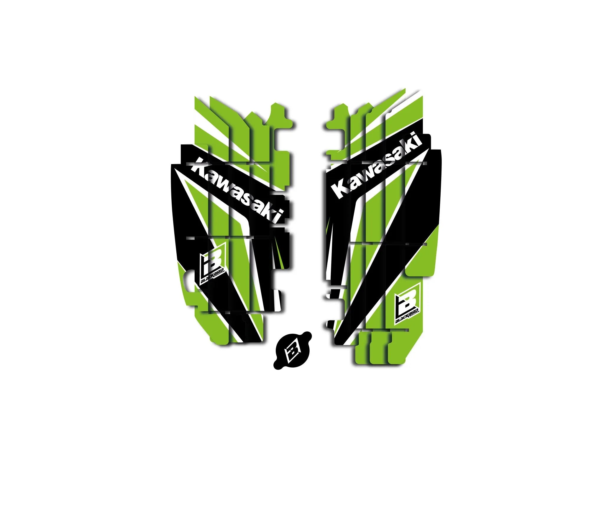 Blackbird Racing Rad Louver Decals For Kawasaki