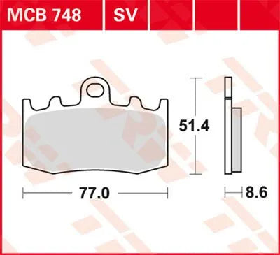 Trw Sv Series Sintered Brake Pads For Front Brake