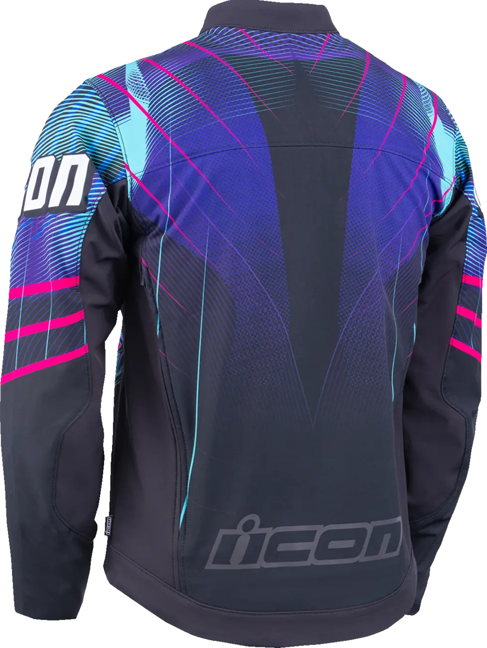 Icon Synthwave Merc3 Lazer Cobra Jacket - Black/Blue/Pink/White/Purple