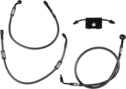 La Choppers Midnight Braided Brake Line Kit With Abs