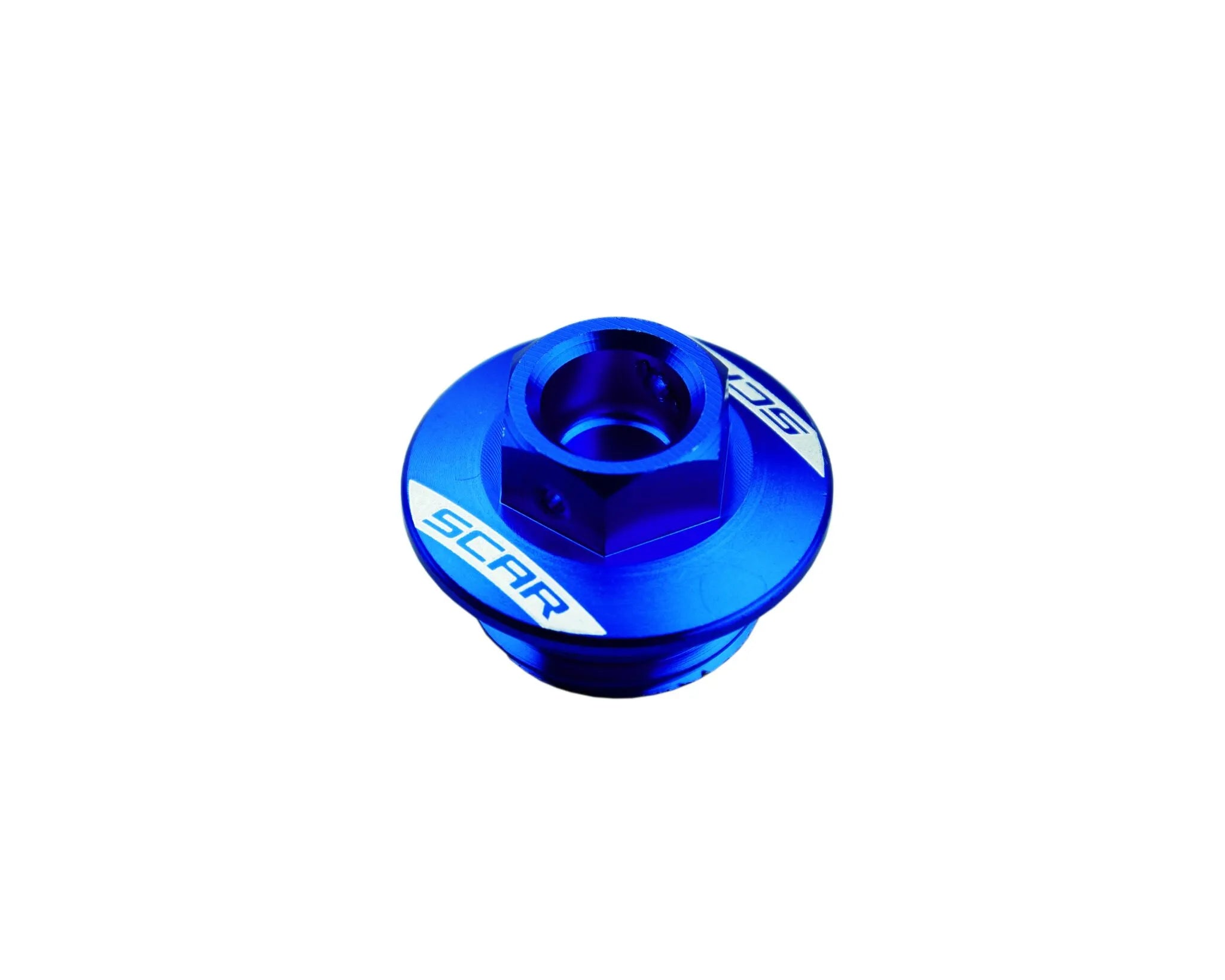 Scar Oil Filler Cap - Blue Aluminum Replacement Plug