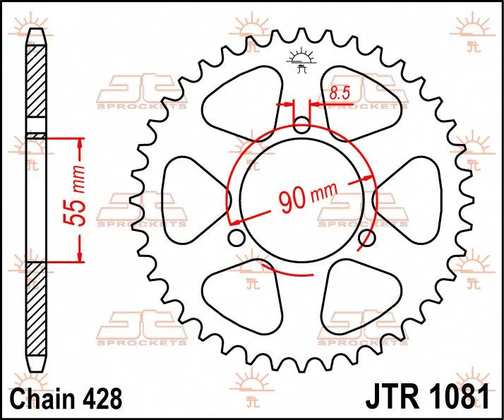 Jt Sprockets Steel Rear Sprocket 46t