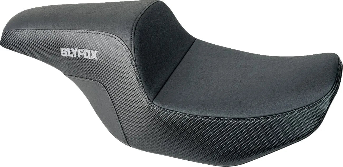 Slyfox Drifter Seat - Black Vinyl Motorcycle Seat