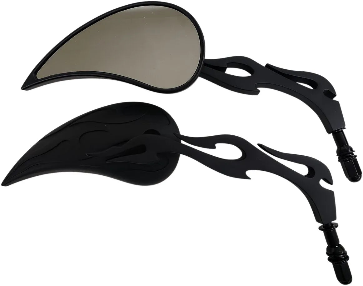 Rivco Flame Billet Mirrors - Enhanced Visibility